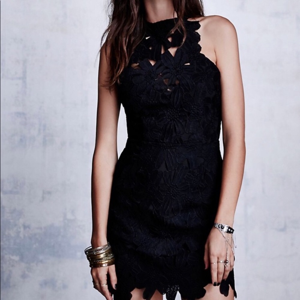 Free People Saylor Jessa Lace Mini Dress M